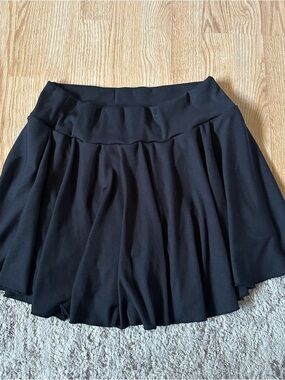 SHEIN Black Flared Skater Skirt